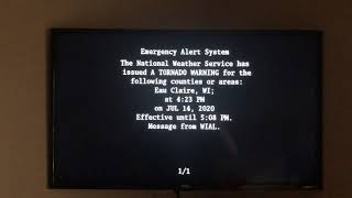 Tornado Warning w TV Alert EAS 25 [upl. by Edrahc]