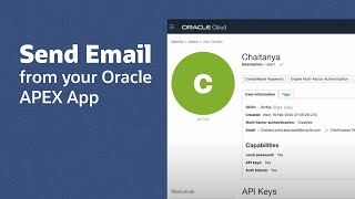 Sending Email from your Oracle APEX App on Autonomous Database [upl. by Janina]