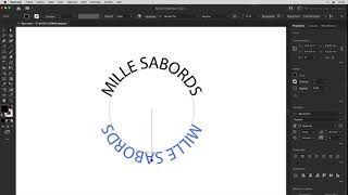Texte curviligne avec Illustrator [upl. by Yelrebmyk]