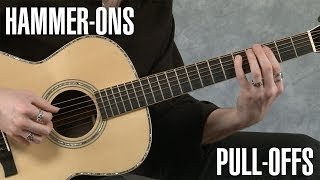 HammerOns and PullOffs Guitar Lesson [upl. by Akemaj]