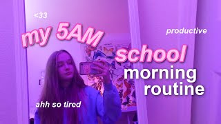 my 5AM SCHOOL MORNING ROUTINE in person [upl. by Elma475]