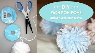 DIY Yarn Pom Poms using cardboard discs [upl. by Doble]