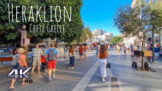 Heraklion Crete Greece 🇬🇷  Virtual City Tour 4K [upl. by Uphemia]