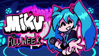 Friday Night Funkin Mod  Miku Full Week FCBOT [upl. by Eyahs]