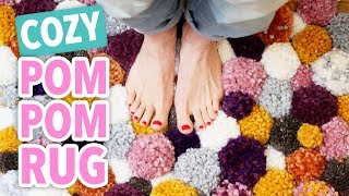 DIY Cozy Pom Pom Rug  HGTV Handmade [upl. by Xenia415]