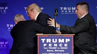 Donald Trump rushed off stage during rally in Nevada [upl. by Idnis]