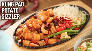 How to Make Veg Sizzler  Kung Pao Potato Sizzler Recipe  Sweet and Sour Paneer Sizzler  Varun [upl. by Calia]