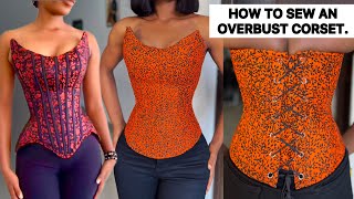 How to Sew this Stylish OVERBUST CAGED Corset [upl. by Wemolohtrab]