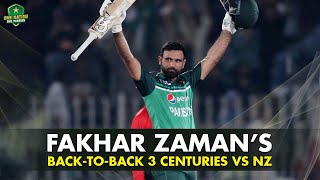 Fakhar Zamans Three Successive Hundreds Against New Zealand in 2023  PCB [upl. by Atul]