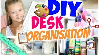 8 EASY DESK ORGANISATION DIYs  Julia Beautx [upl. by Rockefeller778]