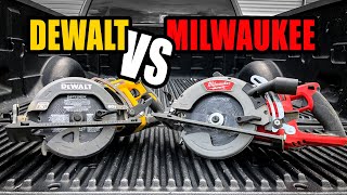 DeWalt vs Milwaukee Rear Handle Saws  2830 vs DCS578X1 [upl. by Suoilenroc]