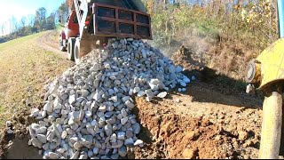 Installing Rip Rap on ReSloped Drainage Ditch  Full Repair Complete [upl. by Verada]