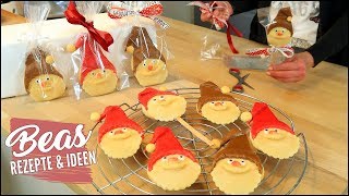 NIKOLAUS Kekse Rezept  Backen Basteln Verschenken  Weihnachtsmann Butterkeks Plätzchen [upl. by Erlin]