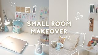 SMALL BEDROOM MAKEOVER 🌱 minimalist on a budget  room tour  Indonesia [upl. by Ydualc]