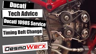 Ducati 1098S  Replacing the timing belts  Service Video No1 [upl. by Amron116]