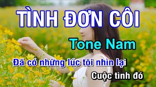 Tình Đơn Côi Karaoke Beat  Tone Nam  Nhan KTV [upl. by Lehteb]