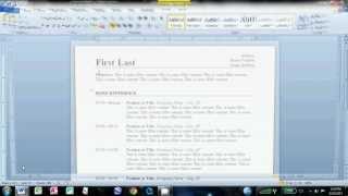 How to Make an Easy Resume in Microsoft Word [upl. by Ennirak356]