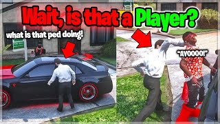 Pretending to be an NPC Trolling EVERYONE on GTA RP [upl. by Hovey258]