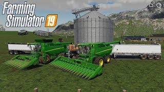 FS19  32 Cosecha Maíz para Cerdos  Cosechadoras John Deere  Nuevo Silo Gigante [upl. by Barrow]