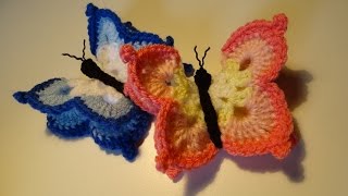 Crochet Butterfly  Vlinder haken [upl. by Anirehtak]