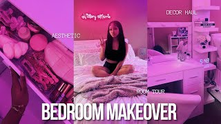 ROOM MAKEOVER  Room Tour New Furniture Decor Haul Pinterest Inspired [upl. by Hcaz]