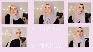 8 SIMPLE WAYS TO STYLE A SHAWL IN 5 MINUTES ONLY [upl. by Nailil]