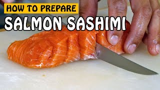 Fish Recipe Prepping Salmon Sashimi [upl. by Hesoj]