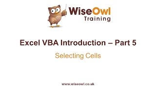 Excel VBA Introduction Part 5  Selecting Cells Range Cells Activecell End Offset [upl. by Nirtiac]