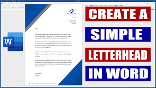 How to create a Letterhead in Word  Microsoft Word Tutorials [upl. by Raskin617]