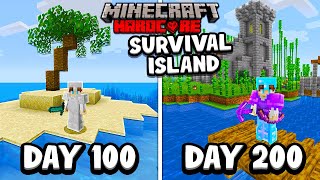 I Survived 200 Days on a SURVIVAL ISLAND in Minecraft Hardcore [upl. by Derrick]