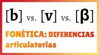 COMPARACIÓN b β v → fonética y visual EntenderFonética [upl. by Ariik]