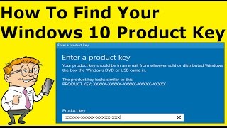 How To Find Your Windows 10 Product Key [upl. by Dombrowski719]