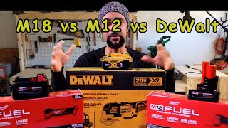 Best Oscillating Multi Tool Dewalt vs Milwaukee M18 amp M12 [upl. by Lorolla]