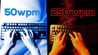 250wpm Typing VS 50wpm Typing HANDCAM [upl. by Jaymee]