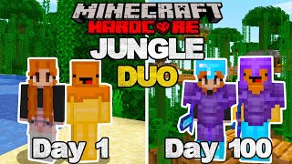 We Survived 100 Days Of HARDCORE Minecraft In A JUNGLE ONLY World As A DUO Heres What Happened [upl. by Tosch549]