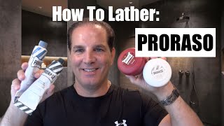 How to Lather Proraso Shaving Cream and Shave Soapgeofatboy [upl. by Shama315]