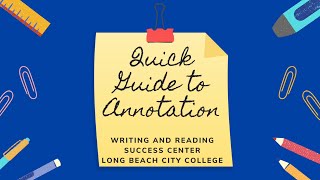 Quick Guide Annotations [upl. by Vanny]