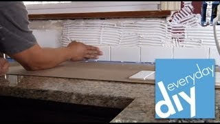 How to Install a Tile Backsplash Part 1  Buildipedia DIY [upl. by Lunn430]