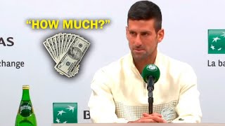 Reporter Asked Djokovic About his Earnings his Response was Brilliant [upl. by Silvano235]