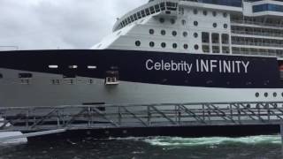 Celebrity Infinity slams into Ketchikan Dock 060316 [upl. by Zanlog]