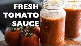 EASY Vegan Pasta Sauce Recipe  How to make FRESH TOMATO SAUCE [upl. by Dorca253]