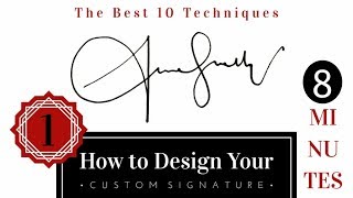 The Best Signature Examples with 10 Techniques  How to Draw Custom Signature [upl. by Nonnahsal239]