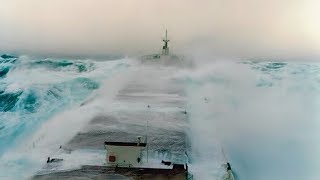 Bulk Carrier in Rough Sea [upl. by Llejk]