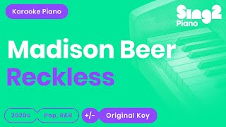 Madison Beer  Reckless Karaoke Piano [upl. by Ayekan]