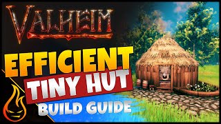 The Most Efficient Tiny Hut Valheim Build Guide [upl. by Ahtrim]