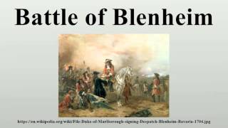 Battle of Blenheim [upl. by Gery348]