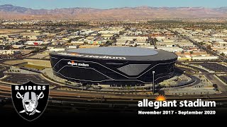 Raiders Allegiant Stadium  Mustsee 4K timelapse movie [upl. by Ainaj]