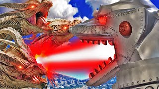 MECHA GODZILLA vs KING GHIDORAH in GTA 5 Mods [upl. by Rorke]