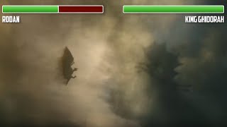 Rodan vs Jets and King Ghidorah WITH HEALTHBARS  HD  Godzilla King of the Monsters [upl. by Ydde]