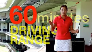 60 Minutes Driving Range Practice  Golf with Michele Low [upl. by Yartnoed989]